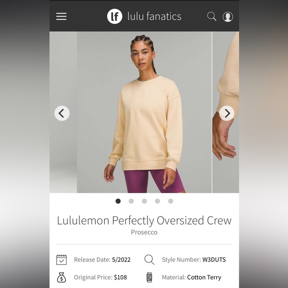 Lululemon- Perfectly Oversized WORDMARK Crewneck- APPROX Sz 8/10- Peachy/Orange - Picture 12 of 16